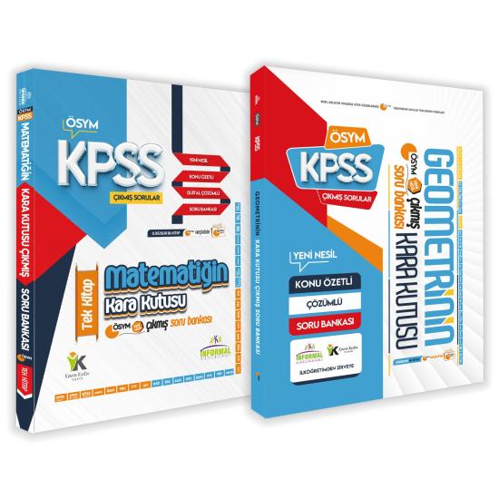 KPSS Ön Lisans/Ortaöğretim Matematik Tek Kitap ve Geometrinin Kara Kutusu En Kapsamlı Çıkmış SB Seti