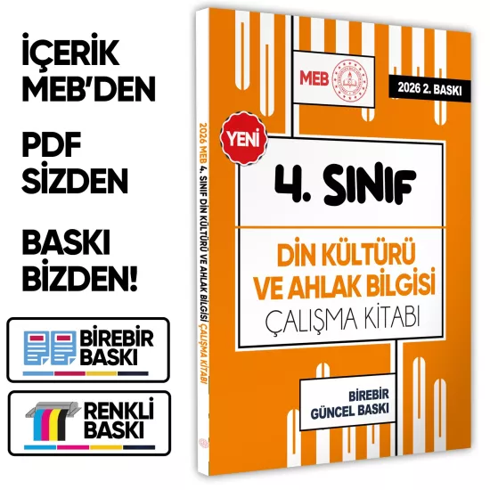 2026 MEB İlkokul 4.Sınıf Çalışma Kitabı Çalışma Soruları ve Deneme Paketi Tam Paket BASKI ÜCRETİ