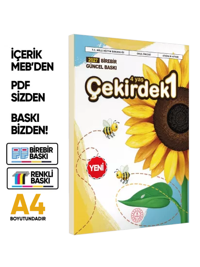 4 Yaş Okul Öncesi MEB Etkinlik Kitabı Çekirdek 3’lü Set Eğlenceli ve Öğretici Aktiviteler BASKI ÜCRETİ