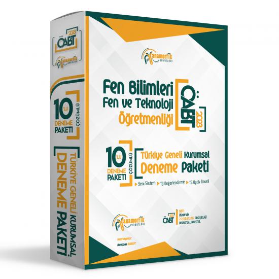 ÖABT Anamorfik Yayınları TG FEN BİLİMLERİ ve TEKNOLOJİ Öğretmenliği 10lu Çözümlü Paket Deneme