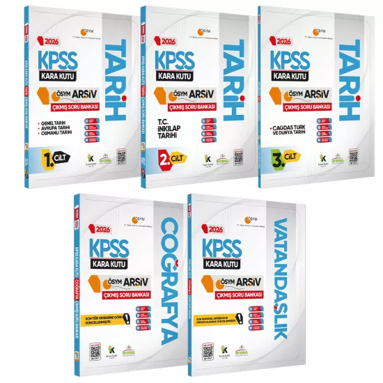 2026 KPSS KaraKutu GENEL KÜLTÜR 5li ALTIN SET ÖSYM Çıkmış Soru Bankası Konu Özetli Dijital Çözümlü