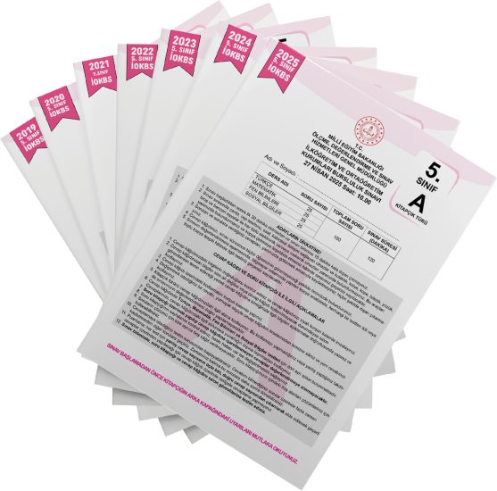 2026 5.Sınıf MEB İOKBS-BURSLULUK Çıkmış Soru Tıpkı Basım 7li Deneme Paketi Video Çözümlü Türkiye G.