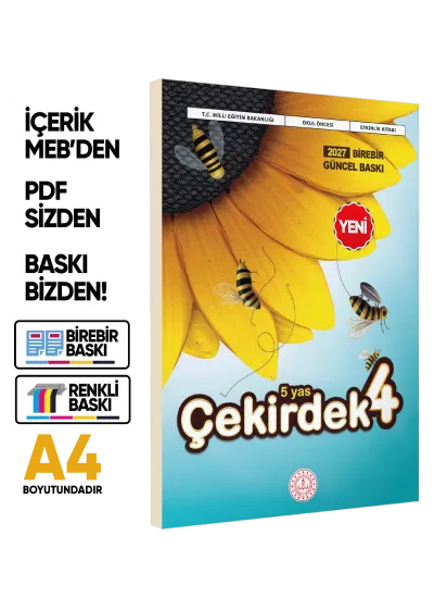 2027 5 Yaş Okul Öncesi MEB Etkinlik Kitabı Çekirdek 4 Eğlenceli ve Öğretici Aktiviteler BASKI ÜCRETİ