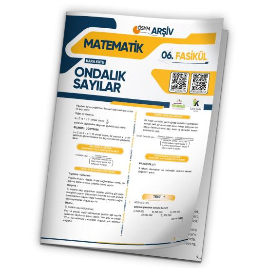 2025 TYT Matematik Ondalık Sayılar ÖSYM Çıkmış Soru Bankası Modüler Set Çözümlü 6.Fasikülü