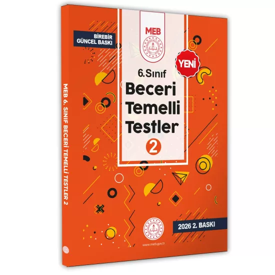 2026 6.Sınıf MEB Beceri Temelli Testler 2. Kitap Örnek Soru Bankası (Renkli Baskı) BASKI ÜCRETİ