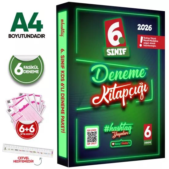 2026 6.Sınıf #hashtag Kazanım Değerlendirme Sınavı 6lı SARMAL Deneme Paketi Çözümlü Türkiye Geneli