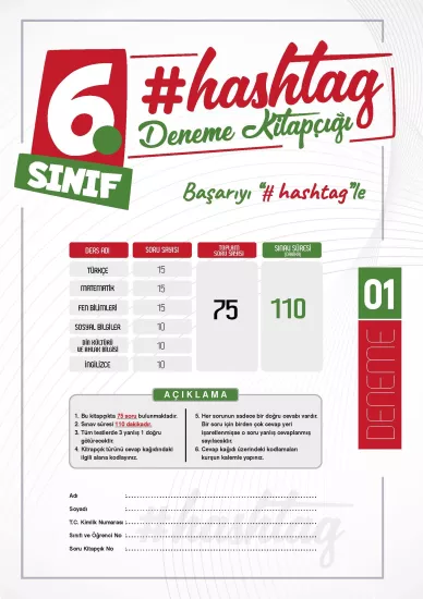 2026 6.Sınıf #hashtag Kazanım Değerlendirme Sınavı 6lı SARMAL Deneme Paketi Çözümlü Türkiye Geneli
