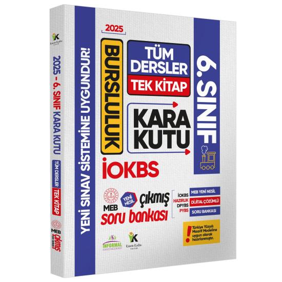 2025 6.sınıf İOKBS BURSLULUK Tüm Dersler Çıkmış Soru Bankası Tek Kitap Yeni Sistem Tamamı Çözümlü