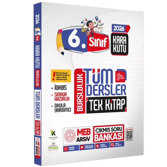 2026 6.sınıf İOKBS BURSLULUK Tüm Dersler Çıkmış Soru Bankası Tek Kitap Yeni Sistem Tamamı Çözümlü
