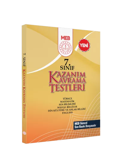 7.Sınıf MEB Tüm Dersler Kazanım Kavrama Testleri KKT Yaprak Test Kitabı BASKI ÜCRETİ