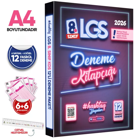 2026 8.Sınıf LGS hashtag Kazanım Değerlendirme Sınavı 6lıSARMAL Deneme Paketi Çözümlü Türkiye Geneli