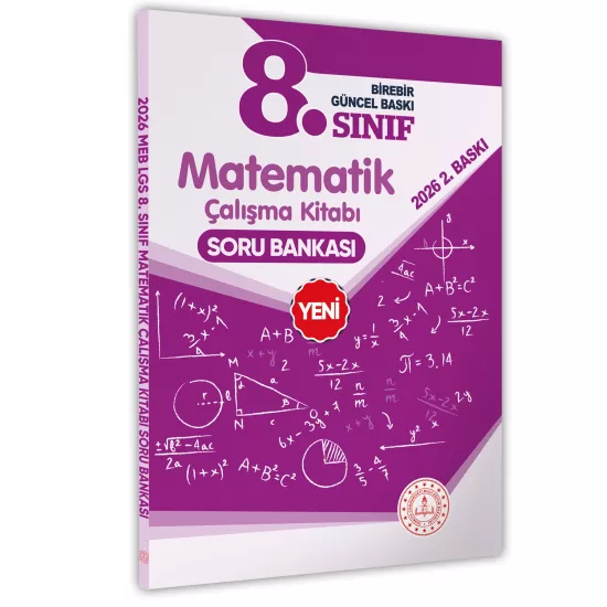 2026 8.Sınıf LGS Matematik MEB Çalışma Kitabı Soru Bankası (Renkli Baskı A4 Boyutlu) BASKI ÜCRETİ
