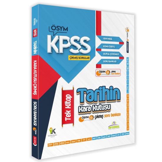 KPSS Tarihin Kara Kutusu  Tek Kitap En Kapsamlı Çıkmış Soru Bankası Dijital Çözümlü Konu Özetli
