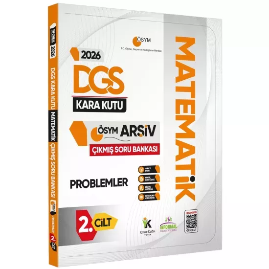 2026 DGS MATEMATİK Kara Kutusu 2.Cilt PROBLEMLER ÖSYM Çıkmış Soru Bankası Özetli Dijital Çözümlü