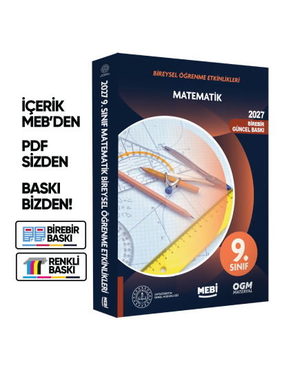 2027 MEBİ 9.Sınıf Maarif Modeli Yeni Müfredat MATEMATİK Bireysel Öğrenme Etkinlik Kitap Baskı Ücreti 2027 MEBİ 9.Sınıf Maarif Modeli Yeni Müfredat MATEMATİK Bireysel Öğrenme Etkinlik Kitap Baskı Ücreti