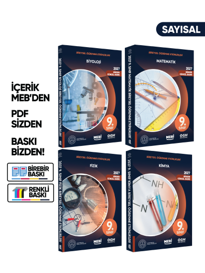 2027 MEBİ 10.Sınıf Maarif Modeli Müfredatı SAYISAL Bireysel Öğrenme Etkinlik Kitap SETİ Baskı Ücreti 2027 MEBİ 10.Sınıf Maarif Modeli Müfredatı SAYISAL Bireysel Öğrenme Etkinlik Kitap SETİ Baskı Ücreti