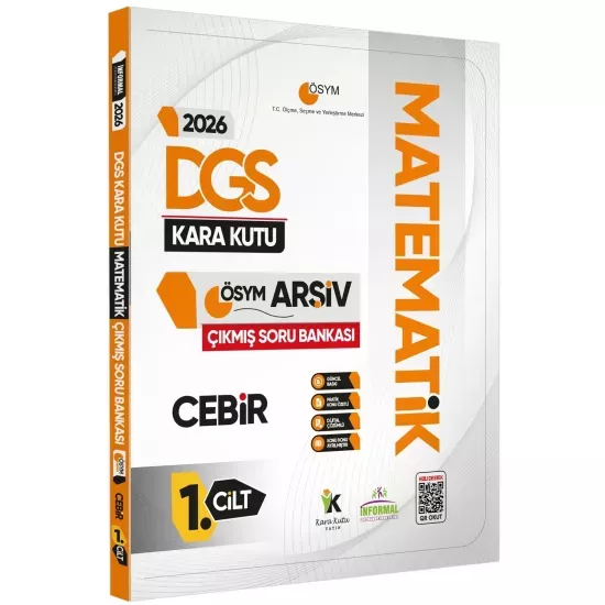 2026 DGS MATEMATİK Kara Kutusu 1.Cilt CEBİR ÖSYM Çıkmış Soru Bankası Konu Özetli Dijital Çözümlü