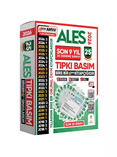 2026 ALES ÖSYM Tıpkı Basım EN EKONOMİK Çıkmış Soru 25li Deneme Paketi Video/PDF Çözüm Türkiye Geneli