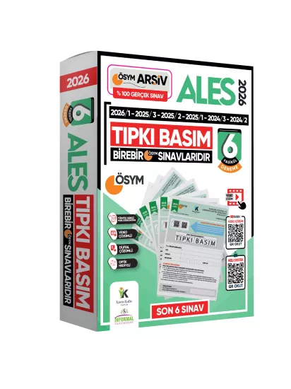 2026 ALES ÖSYM Tıpkı Basım Çıkmış Soru 6lı Deneme Paketi Video/PDF Çözüm Türkiye Geneli