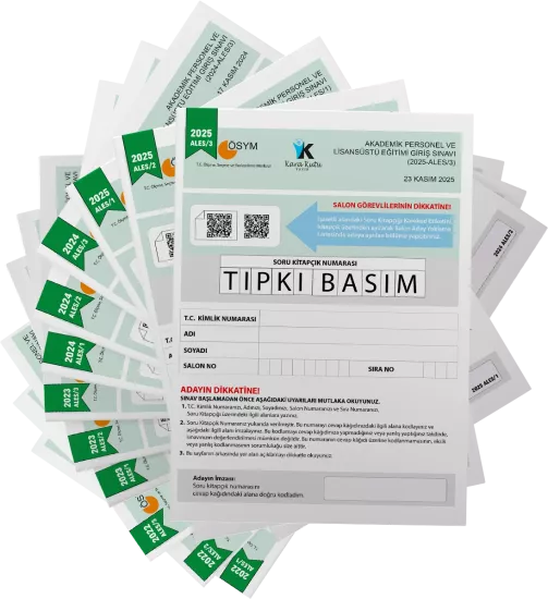 2026 ALES ÖSYM Tıpkı Basım Çıkmış Soru 12li Deneme Paketi Video ve Dijital Çözümlü Türkiye Geneli