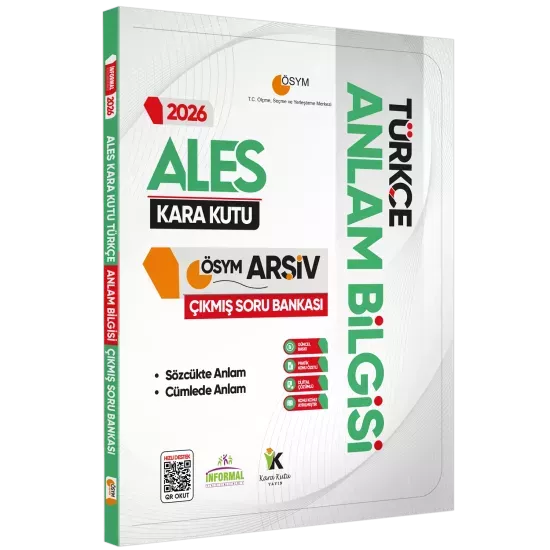 2026 ALES Türkçenin Kara Kutusu ANLAM BİLGİSİ (Sözcük-Cümle) ÖSYM Çıkmış Çözümlü Soru Bankası
