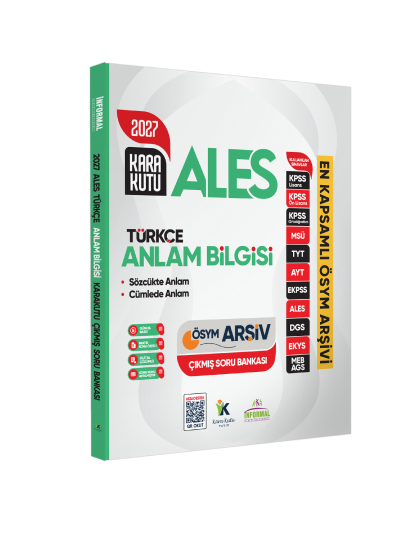 2027 ALES Türkçenin Kara Kutusu ANLAM BİLGİSİ (Sözcük-Cümle) ÖSYM Çıkmış Çözümlü Soru Bankası