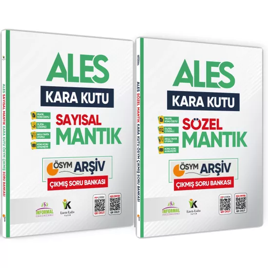 ALES Sayısal ve Sözel Mantığın Kara Kutusu İKİLİ SET Konu Özetli Tamamı Dijital Çözümlü Soru Bankası