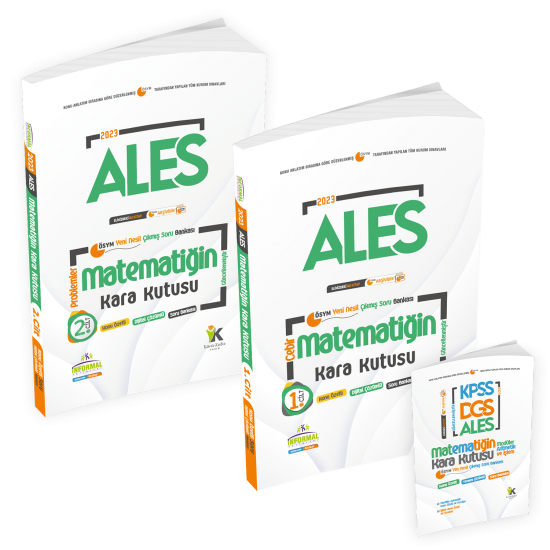 ALES Matematik Kara Kutu 1.ve 2.Cilt Konu Özetli D.Çözümlü ÖSYM Soru Bankası SET PAKET