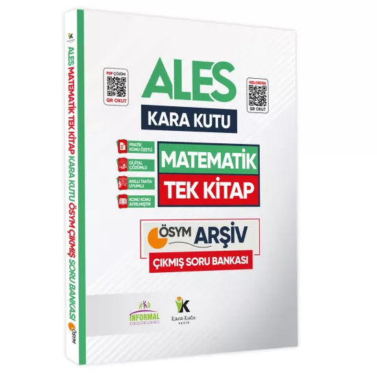 ALES Matematik TEK KİTAP ve Geometrinin Kara Kutusu Konu Ö.D.Çözümlü Çıkmış Soru Bankası Seti