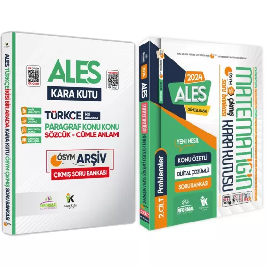 ALES Paragraf ve Problemler Kara Kutu Konu Özetli D. Çözümlü ÖSYM Çıkmış Soru Bankası 2li Set