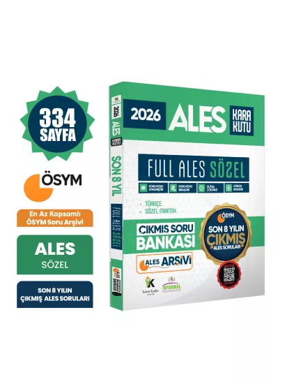 2026 FULL ALES SÖZEL ÖSYM Çıkmış Soru Bankası Son 8 Yıl Sadece ALES PDF/Video Çözümlü