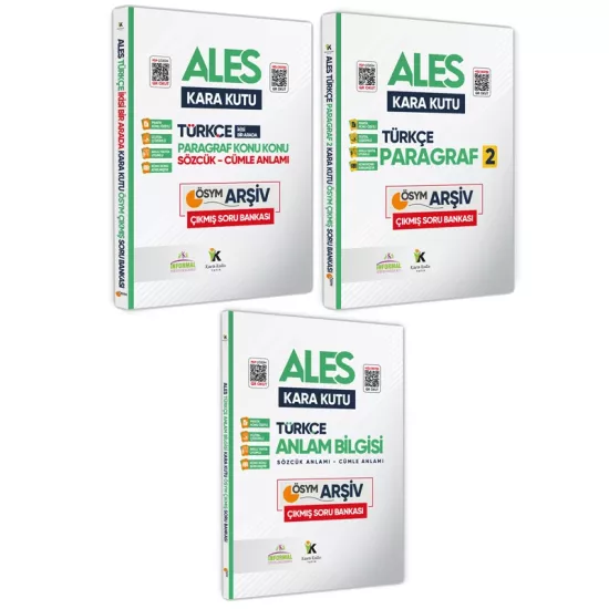 ALES Türkçenin Kara Kutusu Dijital Çözümlü Konu Özetli ÖSYM Çıkmış Soru Bankası Altın Set Paket