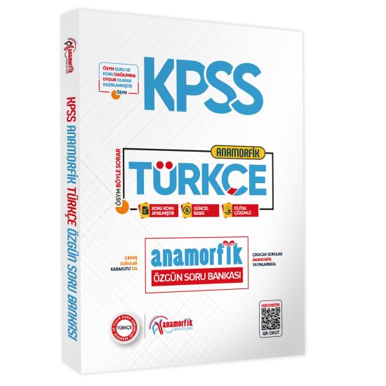 2025 KPSS Yeni Sistem Türkçe TEK KİTAP Anamorfik Özgün Soru Bankası Konu Konu Dijital Çözümlü
