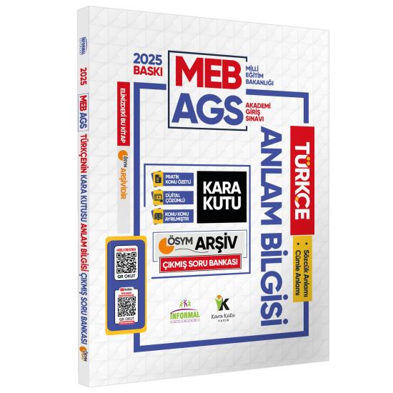 2025 MEB-AGS Türkçe Kara Kutu ÖSYM Çıkmış Soru Bankası 4Lü FULL Set Konu Özetli Video/PDF Çözümlü