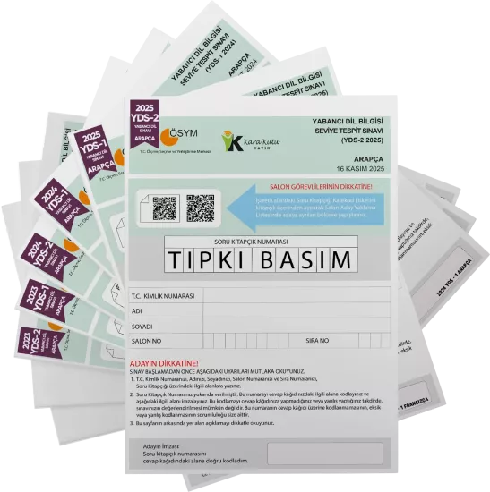 2026 YDS Arapça ÖSYM Tıpkı Basım Çıkmış Soru Deneme Paketi 6lı Fasikül SETİ