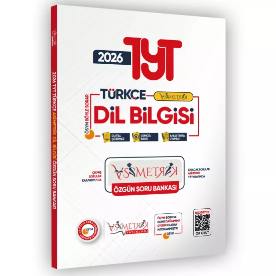 2026 YKS-TYT Türkçe Asimetrik Dil Bilgisi Özgün Soru Bankası Yeni Nesil Asimetrik Yayınları