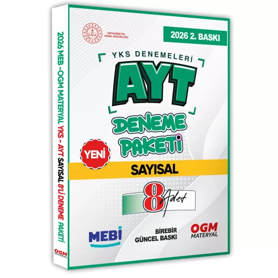 2026 YKS-AYT MEBİ ONLİNE Güncel SAYISAL 8li Seri Deneme Fasikül Paketi A4 Boyut Renkli BASKI ÜCRETİ
