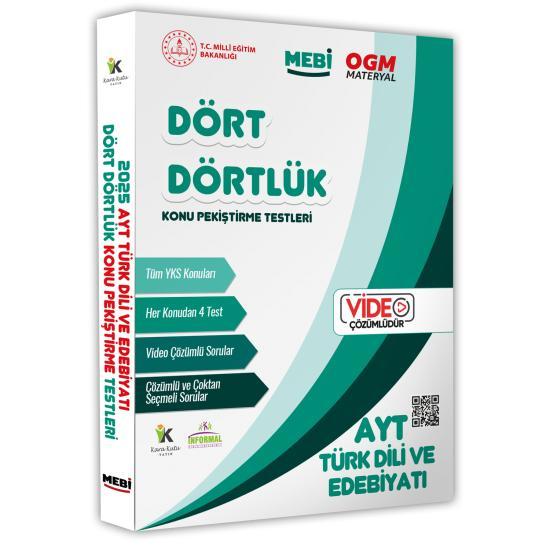 2025 YKS-AYT MEBİ-OGM Dört Dörtlük Türk Dili Edebiyatı Pekiştirme Testi Soru Bankası Video Çözümlü
