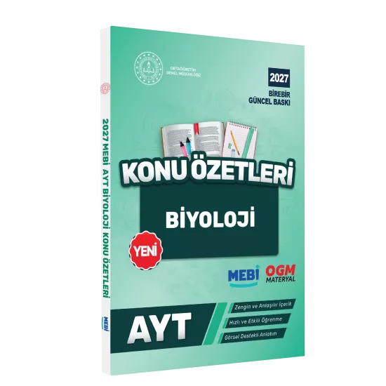 2027 YKS-AYT MEBİ-OGM Biyoloji Pratik Konu Özet Kitabı RENKLİ A4 Boyut Görsel Destekli BASKI ÜCRETİ