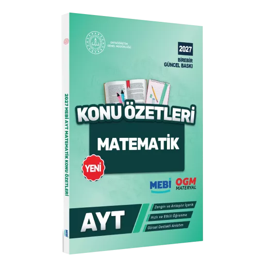 2027 YKS-AYT MEBİ-OGM Matematik Pratik Konu Özet Kitabı RENKLİ A4 Boyut Görsel Destekli BASKI ÜCRETİ