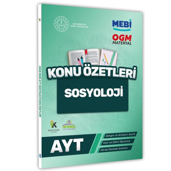 2025 YKS-AYT MEBİ-OGM Sosyoloji Pratik Konu Özet Kitabı RENKLİ A4 Boyut Görsel Destekli