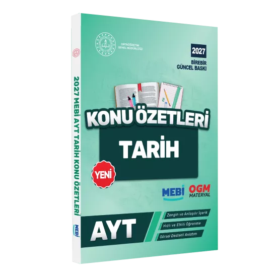 2027 YKS-AYT MEBİ-OGM Tarih Pratik Konu Özet Kitabı RENKLİ A4 Boyut Görsel Destekli BASKI ÜCRETİ