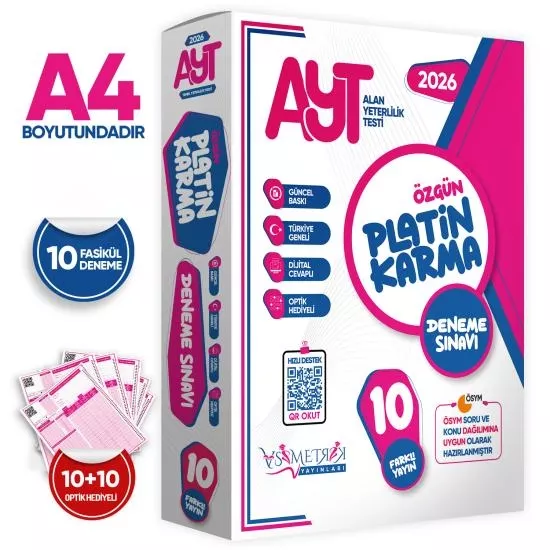 2025 YKS-AYT Platin Karma Yayınlar Kurumsal 10lu Paket Deneme Sınavı Türkiye Geneli