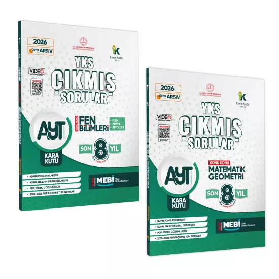 2026 YKS-AYT Sayısal Çıkmış Soru Bankası Kara Kutu 2’li Set Konu Konu Son 8 Yıl Çözüm 