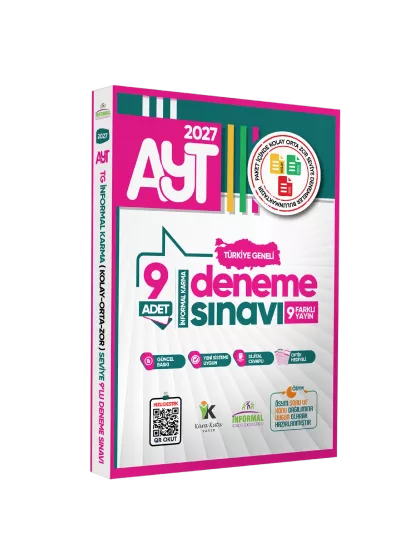 2027 YKS TYT-AYT Türkiye Geneli Kurumsal 18li (9+9) Paket Deneme Sınavı Dijital Cevaplı