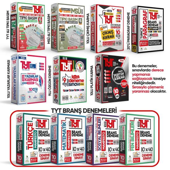 2026 YKS TYT PARAGRAF ÖSYM Çıkmış Karma Kara Kutu Branş Deneme Paketi 20li Dijital Çözümlü