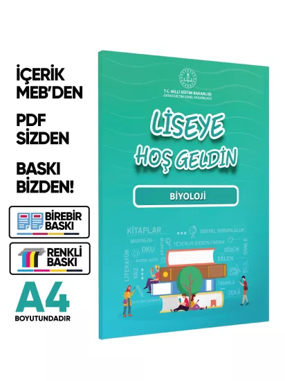 2027 MEBİ 10.Sınıf Maarif Modeli Yeni Müfredat LİSEYE HOŞGELDİN Biyoloji Kitabı BASKI ÜCRETİ