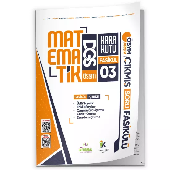 2026 DGS Matematik Kara Kutu 3.Fasikül ÖSYM Çıkmış Soru ÜSLÜ-KÖKLÜ SAYILAR-DENKLEM ÇÖZME ModülerSet