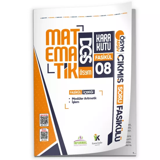 2026 DGS Matematik Kara Kutu Akademik 8.Fasikül ÖSYM Çıkmış Soru İşlem ve Modüler Aritmetik Set