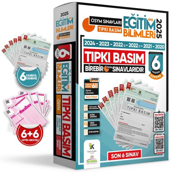 2025 KPSS EĞİTİM BİLİMLERİ ÖSYM Tıpkı Basım Çıkmış Soru 6lı Deneme Paketi Video Çözümlü Türkiye G.